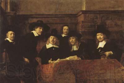 REMBRANDT Harmenszoon van Rijn The Syndics of the Amsterdam Clothmakers'Guild (mk08)